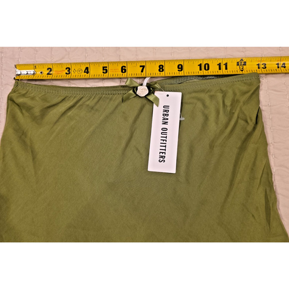 Urban Outfitters Out From Under Green Juliette Lace Trim Mini Skirt Small NWT - Picture 5 of 9